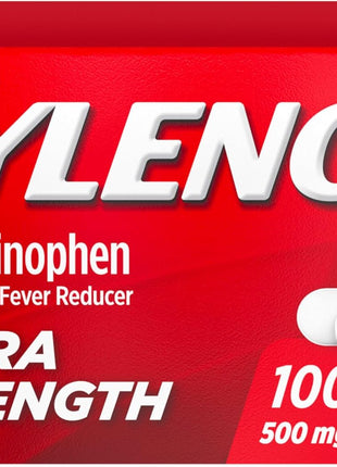 Tylenol Extra Strength Pain Relief Pills, Acetaminophen 500mg Caplets, Pain Reliever and Fever Reducer Medicine for Headache, Backache, Toothache & Minor Arthritis, 100 Count Bottle