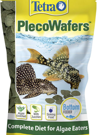 Tetra PRO PlecoWafers 5.29 Ounces, Nutritionally Balanced Vegetarian Fish Food for Bottom Feeders, Concentrated Algae Center