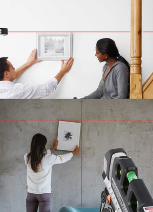 Laser Level Line Tool, Multipurpose Laser Level Kit Standard Cross Line Laser leveler Beam Tool with Metric Rulers 8ft/2.5M for Picture Hanging cabinets Tile Walls by AikTryee.