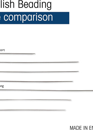 The Beadsmith English Beading Needles, Size 10, 4 Needles per Card, Made in England, Use for Loom Weaving Beadwork, Off-Loom Stitching and Jewelry Making with Seed Beads