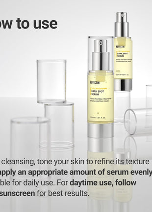 ROVECTIN Vita Dark Spot Correcting Serum – Brightening Vitamin C & Niacinamide Serum for Glowing, Even Skin Tone | Vegan & Gentle Formula for Sensitive Skin | 1.01 Fl Oz (30 ml)