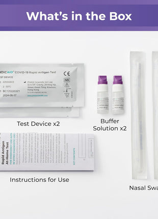 INDICAID COVID-19 Antigen Rapid Test, 6 Tests in 3 Individual Packs, FDA EUA Authorized OTC COVID Home Test, HSA/FSA Eligible, Fast and Easy to Use