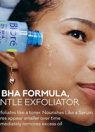 Biore 2% BHA Exfoliating Hydra Serum, Pore Refining, 4 Fl Oz | Salicylic Acid Formula, Unclogs Congestion, Smooth Texture, Nourishing Hydration, Daily Leave-On Treatment