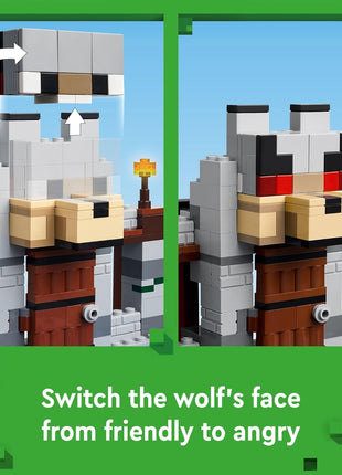 LEGO Minecraft The Wolf Stronghold Fortress Playset, Video Game Toy for Boys and Girls, Action Packed Castle Building Set with Minifigures, Minecraft Toy Gift for Kids Ages 8 and Up, 21261