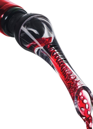 Vintorio Wine Aerator Pourer   Premium Aerating Pourer and Decanter Spout (Black)