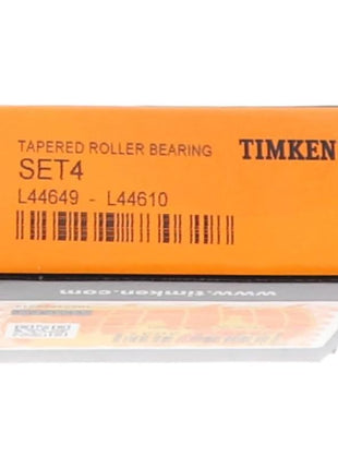 Timken SET4 L44649/L44610 Tapered Roller Bearing Cone and Cup Set, Steel, Inch, 1.0625 inch ID, 1.9800 inch OD, 0.560 inch Cup Width