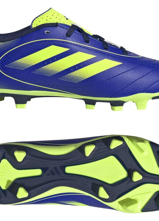 adidas Unisex-Kids Goletto IX Firm Ground/Multi Ground Soccer, Lucid Blue/Lucid Lemon/Dark Blue, 1
