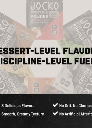 Jocko Fuel Whey Protein Powder, Vanilla Milkshake, 22g Protein, Digestive Enzymes + Probiotic Blend, No Sugar Added, with Essential Amino Acids + Electrolyte Minerals, 28 Servings