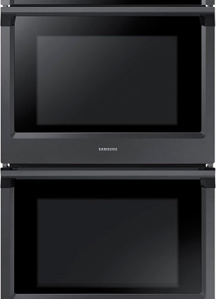 SAMSUNG 30" Smart Double Wall Oven w/Steam Cook, Wi-Fi, Large Oven Capacity, NV51K6650DG/AA, Fingerprint Resistant Stainless Steel, Black