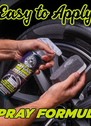 Chemical Guys Galactic Black Wet Look Tire Shine Dressing, for a Whole New Level of Shine and Depth of Black, Safe for Cars, Trucks, Motorcycles, RVs & More, 32 fl oz