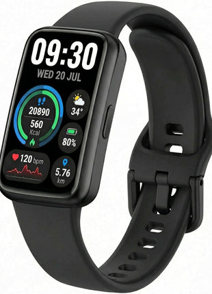 Fitness Tracker for Men & Women with 1.47inch HD Display, Heart Rate & SpO2 Tracking, Sleep & Activity Monitor, 100+ Sports Modes, 3ATM Waterproof Smart Band, Works with Android & iOS, Black