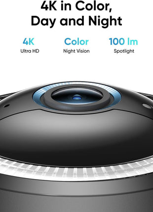 eufy Security 4G LTE Cam S330, 4K Cellular Solar Security Cameras Wireless Outdoor, Pan and Tilt, 4G and Wi-Fi Duo-Mode, AI Tracking, with SIM Card and 32GB SD Card, No WiFi, No Problem