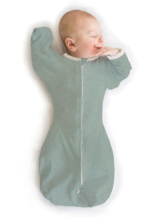SwaddleDesigns Transitional Swaddle Sack, Arms Up Half-Length Sleeve & Mitten, Most Gradual Transition Swaddle for Newborn