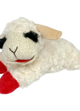 Multipet Lamb Chop Dog Plush Toy - Squeaky Dog Toy for Small & Medium Dogs - Extra Soft Plush Dog Toy - Stuffed Animal Dog Toy for Cuddling & Playing - Cute Pet Toy (10  inch, Cream, 5 Squeakers)