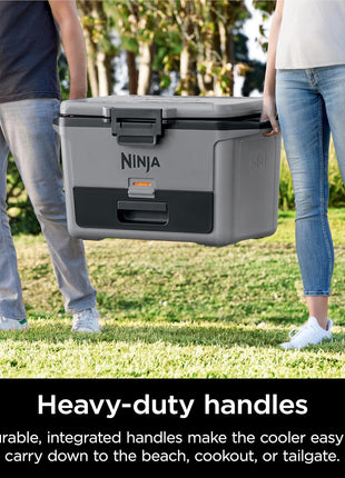 Ninja FB151GY FrostVault 50qt Hard Cooler with Dry Zone, Integrated Fridge-Temp Dry Storage Drawer, Premium Heavy-Duty Insulated Cooler, Keeps Ice for Days, Slate Gray