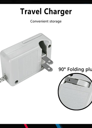 3DS Charger, DTOL 3DS Charger Compatible with Nintendo 3DS/ DSi/DSi XL/ 2DS/ 2DS XL/New 3DS 100-240V Wall Plug Adapter 2 Pack