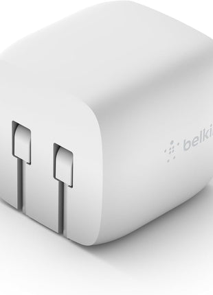 Belkin USB C Charger Block 30W - GaN Power Delivery - Fast Charging USB-C Charger for iPhone 17, Air, Pro, Pro Max, MacBook, iPad, AirPods, Apple Watch, Nintendo Switch 2 - White