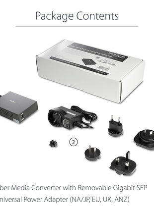 StarTech.com Multimode (MM) LC Fiber Media Converter for 10/100/1000 Network - 550m - Gigabit Ethernet - 850nm - with SFP Transceiver, TAA (MCM1110MMLC)