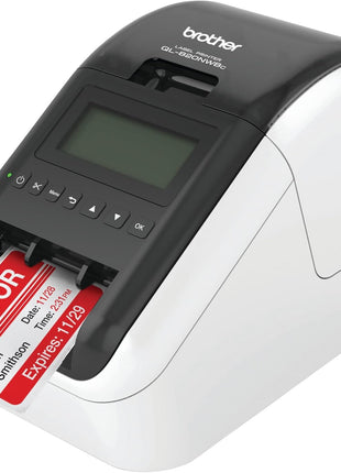 Brother QL-820NWBC Ultra Flexible Label Printer with Multiple Connectivity Options, Black/White, 5.7 inch x 5 inch x 9.2 inch