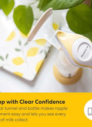 Medela Manual breast pump with Flex Shields Harmony Single Hand for More Comfort and Expressing More Milk