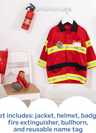 Melissa & Doug Fire Chief Role Play Costume Dress-Up Set