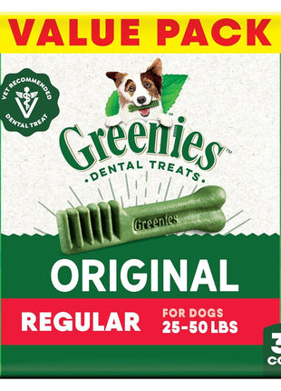 Greenies Original Regular Dental Dog Treats, 36 oz. Pack (36 Treats)