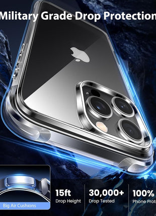 Mkeke for iPhone 16 Pro Max Case Clear [Not-Yellowing] [Military-Grade Drop Protection] Shockproof Protective Clear iPhone 16 Pro Max Case Phone Bumper case for Apple 6.9 inch 2024