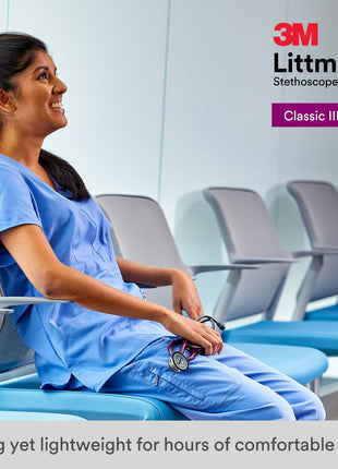 3M Littmann Classic III Monitoring Stethoscope, 5620, More Than 2X as Loud, Weighs Less, Stainless Steel Chestpiece, 27" Black Tube | Stainless Steel Chestpiece. More Than 2X as Loud*, Weighs Less**