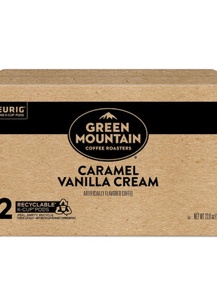 Green Mountain Coffee Roasters Caramel Vanilla Cream Keurig Single-Serve K-Cup pods, Light Roast Coffee, 72 Count