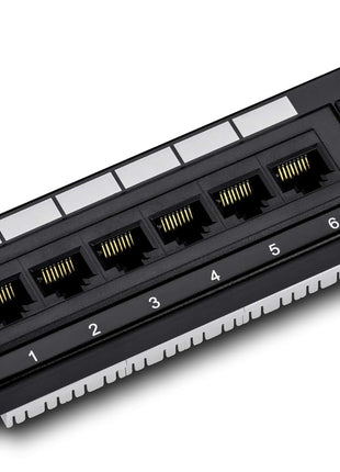 TRENDnet 24-Port Cat6 Unshielded Patch Panel, Wallmount or Rackmount, Compatible with Cat3,4,5,5e,6 Cabling, for Ethernet, Fast Ethernet, Gigabit Applications, Black, TC-P24C6 (Pack of 1)