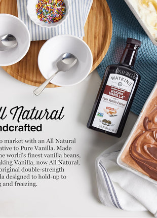 Watkins All Natural Original Gourmet Baking Vanilla, with Pure Vanilla Extract, 11 Fl Oz (Pack of 1) - Packaging May Vary