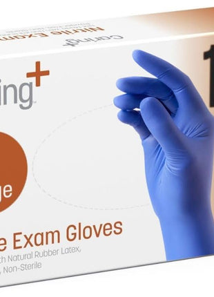 Caring Nitrile Exam Gloves (100ct), Powder Free and Not Made with Natural Rubber Latex, Gloves for Medical Use, Cleaning, Food Prep and More, Medium