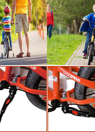 VECKUSON Kickstand for Kids Bike, Bicycle Kickstands Center Mount for 16 18 20 22 Inch Bicycles Adjustable Aluminum Alloy Kickstands for 16-18-20inch 18-20-22inch Mountain Bike