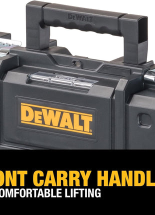 DEWALT TSTAK II Tool Box, Flat Top Tool Storage Case, Organizer Box Holds Up To 66 lbs, Flexible Platforms for Stacking, 13 Inch (DWST17807)