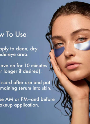 Summer Fridays Jet Lag Hydrating Eye Patches - De-puffing Hydrogel Under Eye Masks with Hyaluronic Acid, Caffeine + Peptides - Soothing + Refreshing At-Home + Travel Skin Care (6 Pairs)