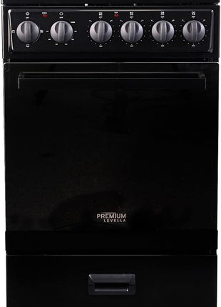 Premium Levella PRE2027GB 20 in Freestanding Electric Range with 4 Coil Burners and 2.2 Cu. Ft. Single Oven Capacity with Lower Storage Drawer in Black