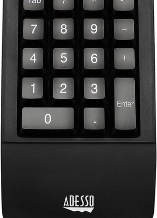 Adesso AKB-618UB Waterproof Numeric Keypad for PC Numberpad with Wrist Rest Support