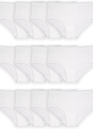 Fruit of the Loom Girls' Tag Free Cotton Brief Underwear Multipacks, Brief-20 Pack-Black/Pink/Grey