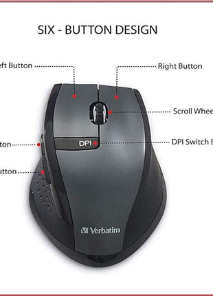 Verbatim 99788 Multimedia Wireless Mouse and Keyboard with 2.4GHz Nano Receiver, Black