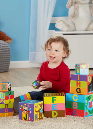 Melissa & Doug Deluxe 10-Piece Alphabet Nesting and Stacking Blocks - FSC Certified