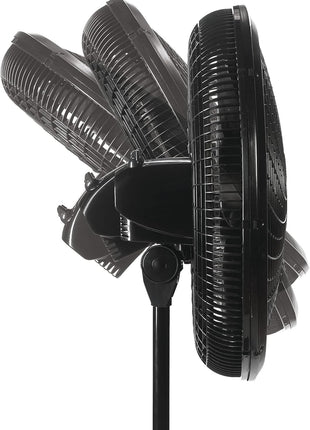 Lasko Pedestal Fan, Oscillating Fan for Bedroom with Adjustable Height and 3 Cooling Speeds, Portable, 18 inch, Black, 1827