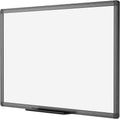 VIZ-PRO Magnetic Dry Erase White Board, 36 X 24 Inches, Black Aluminium Frame