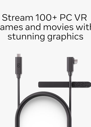 Meta Quest Link Cable - Virtual Reality Headset Cable for Quest - 16FT (5M) - PC VR
