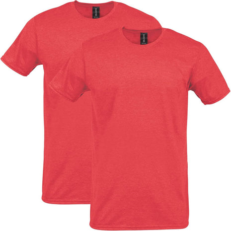 Gildan Adult Softstyle Cotton T-Shirt, Style G64000, Multipack, White (2-Pack), Large