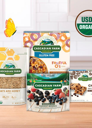 Cascadian Farm Organic Fruitful O's Breakfast Cereal, Gluten Free, Made With Whole Grain, 10.2 oz