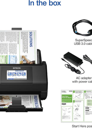 Epson Workforce ES-580W Wireless Color Duplex Desktop Document Scanner for PC and Mac with 100-sheet Auto Document Feeder (ADF) and Intuitive 4.3" Touchscreen. Full 1-Year Limited Warranty (Renewed)