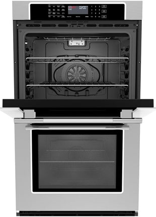 Empava 30" 10.0 cu ft Double Electric Wall Oven with Air Fry, EMPV-30WO05 | 2.5 cu ft Capacity, Basic Broil & Bake, Mechanical Knob Controls, Triple-Layer Glass Door, Snug Fit for Small Kitchens