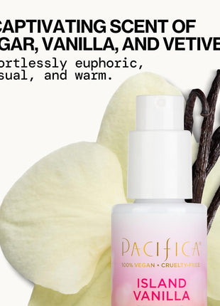 Pacifica Island Vanilla Hair Mist Perfume and Full Body Spray for Women - Fragrance Spray for A Mood-Lifting Experience, Paraben-Free, Clean Beauty No Alcohol, Vegan & Cruelty-Free, 6 oz oz