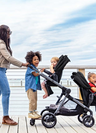 Evenflo Pivot Xpand Modular Travel System with LiteMax Infant Car Seat (Ayrshire Black)