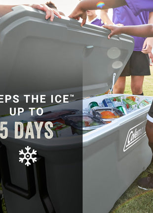 Coleman Classic Series Insulated Portable Rolling Cooler with Wheels, Leak-Resistant Outdoor Hard Cooler Keeps Ice up to 5 Days